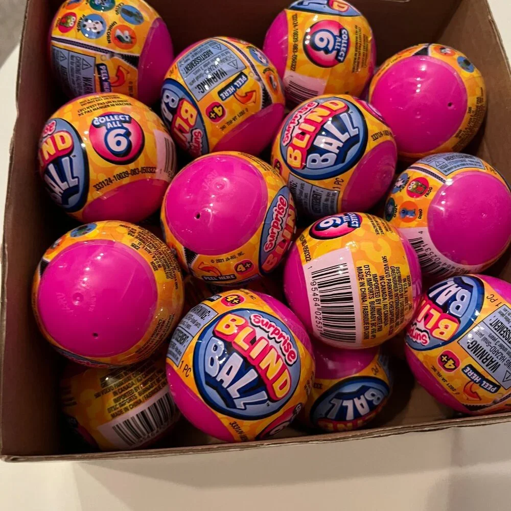 Surprise Fun Blind Ball Toy Lot 24 Mini Mystery Plastic Balls Kids Toys‎ Ages 3+